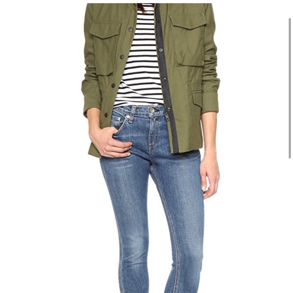 Rag & Bone Jean Snap Field Army Green Jacket 0